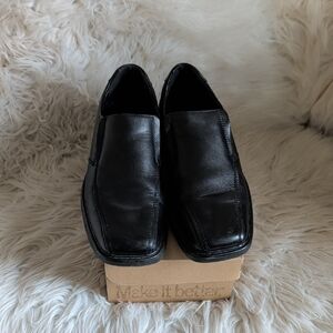 Aldo Black Leather Men's Slip-On Loafers